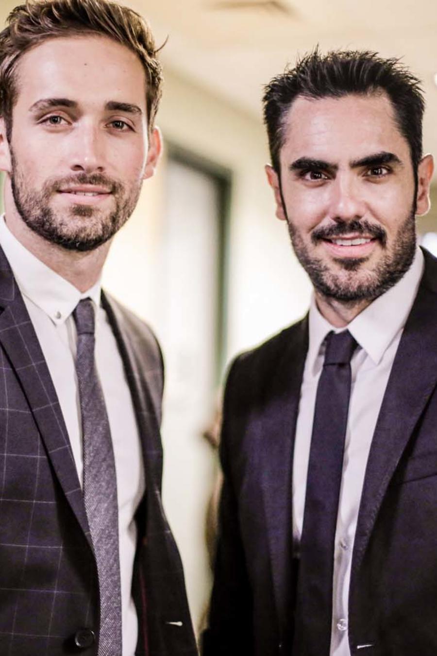 Mauricio Henao y Lincoln Palomeque en la alfombra roja de los Premios Billboard 2016