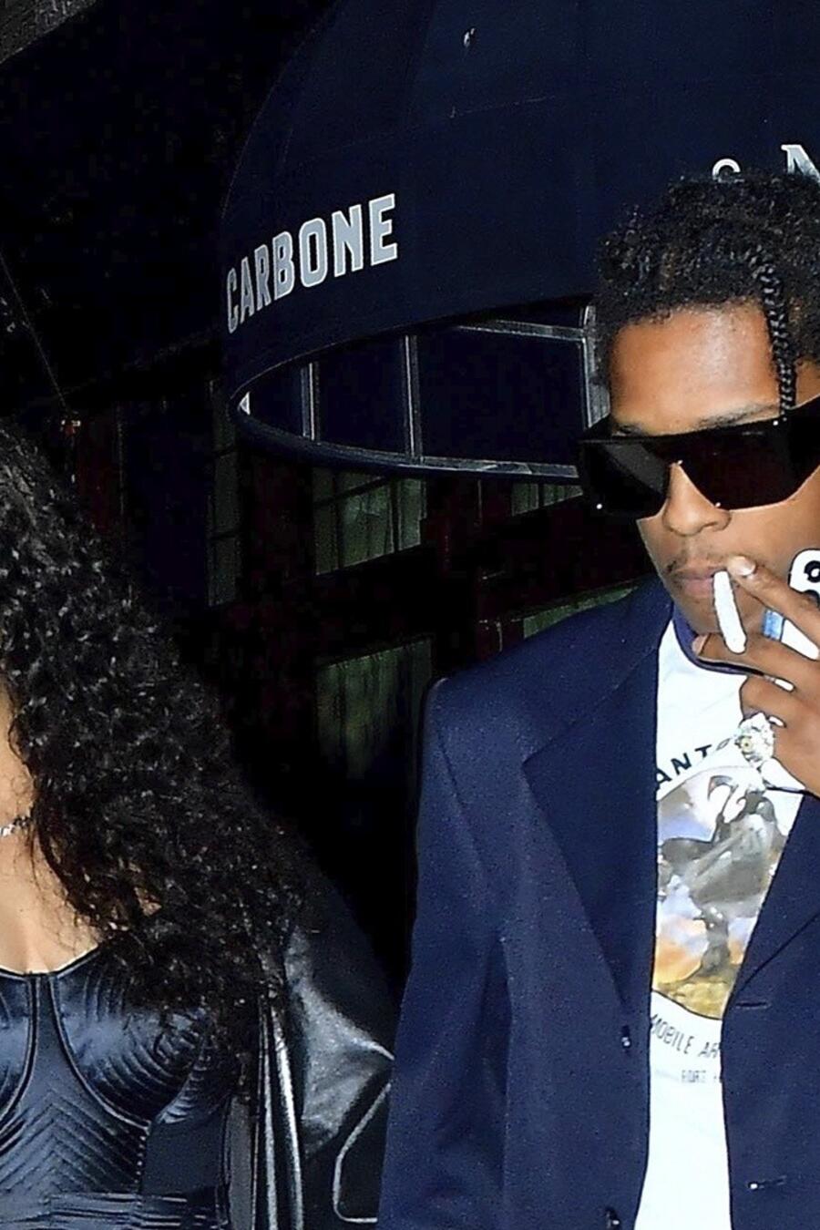 Rihanna impacta con su figura posparto en Nueva York, junto a A$AP Rocky.