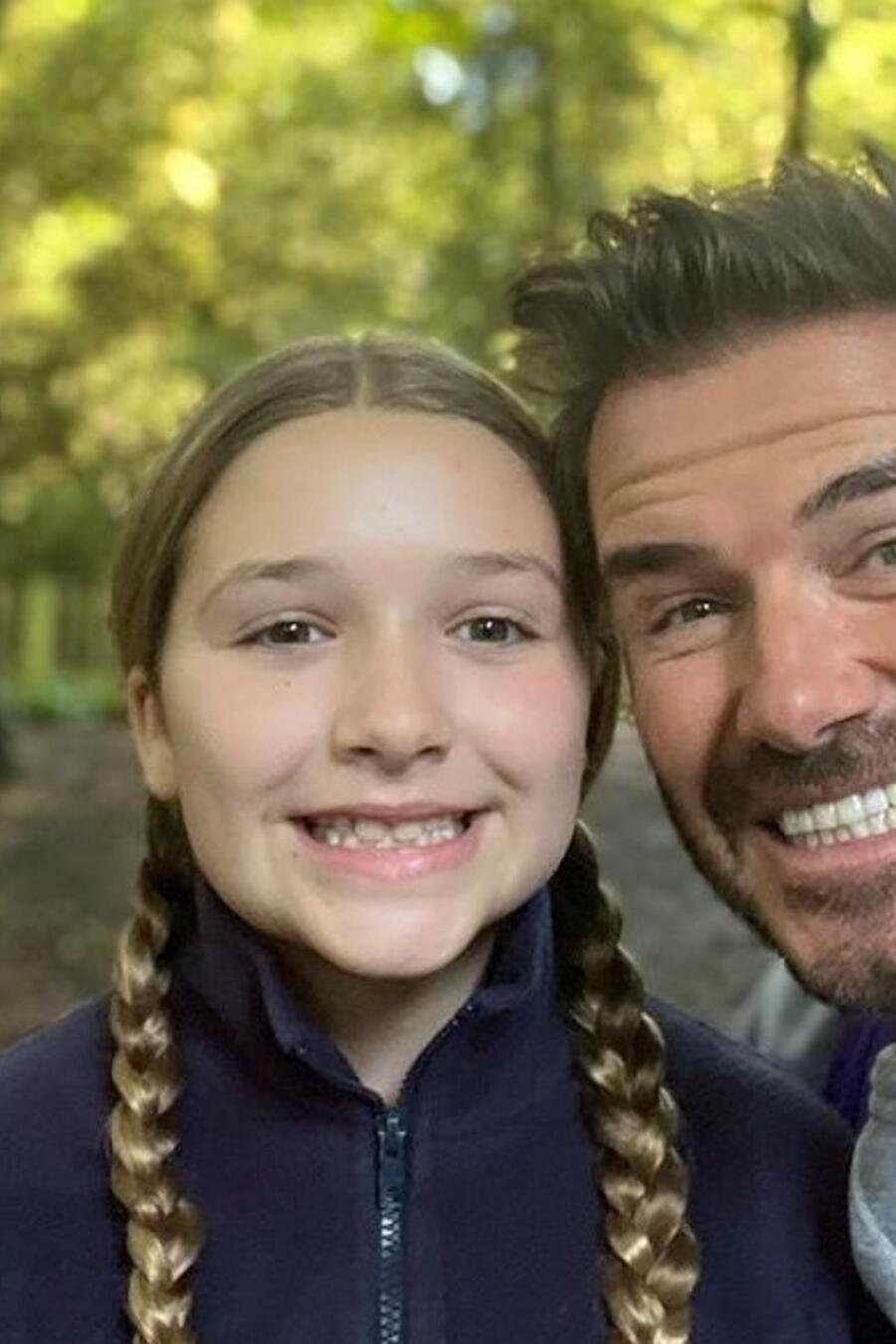 David Beckham y su hija menor, Harper Seven