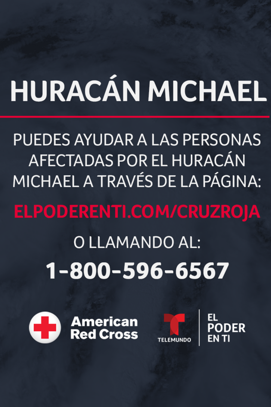 Ayuda a los afectados por el huracán Michael