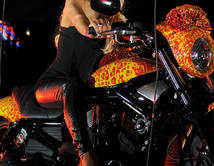 In October of 2010 Gretchen made her big entrance with this Harley Davidson. Gorgeous!
