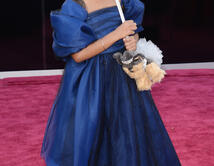 Quvenzhane Wallis en la alfombra roja de los Oscar
 