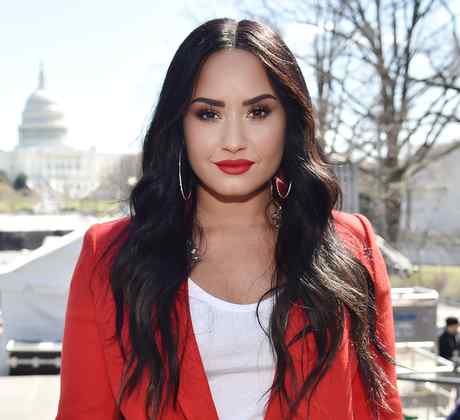 Demi Lovato attends March For Our Lives on March 24, 2018 in Washington, DC.