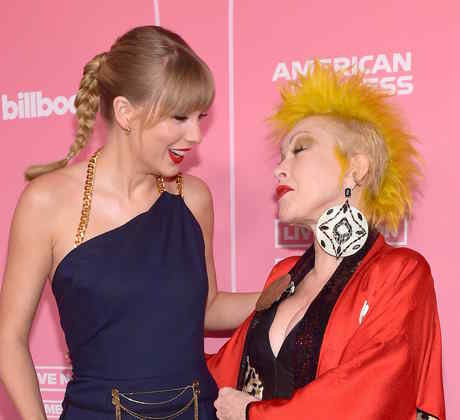 Taylor Swift and Cyndi Lauper at Women in Music 2019